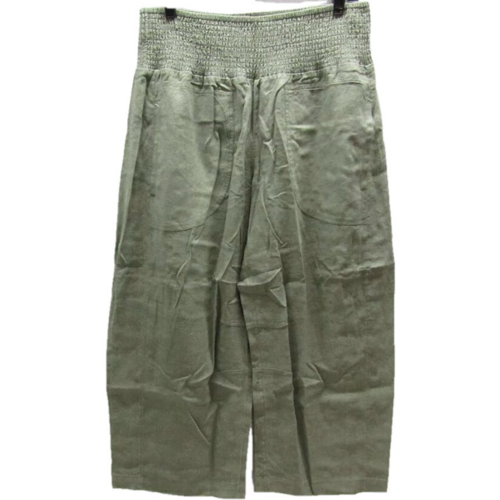 NEW PILCRO Womens The Izzie Relaxed Pull-On Wide Leg Pants Size SP Holly Green